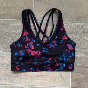 Lululemon Strap It Like Its Hot Bra is in the Dandy Digie Multi pattern